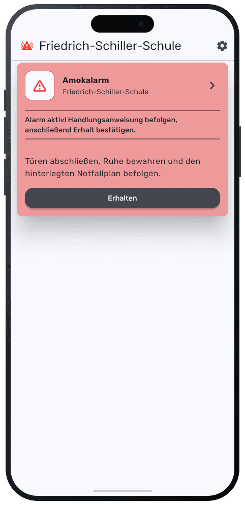NOKO aktiver Amokalarm mit Schaltfläche Erhalten
