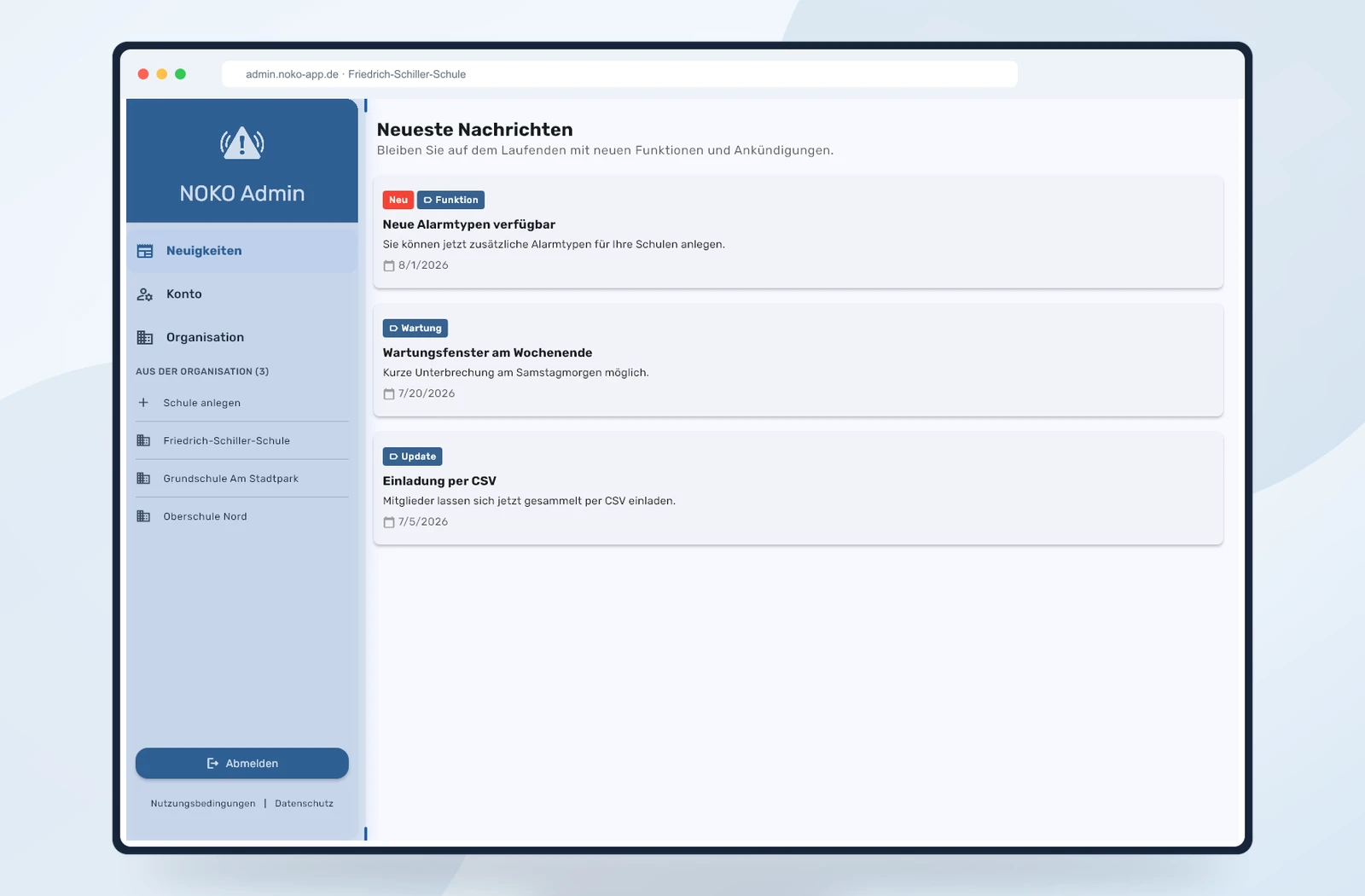 Admin-Navigation