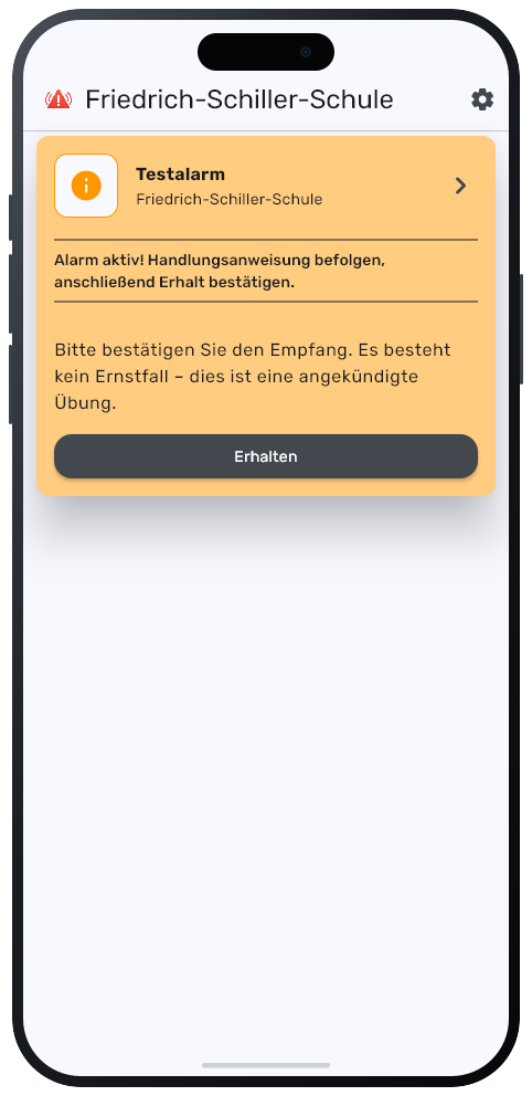NOKO Testalarm mit Empfangsbestätigung